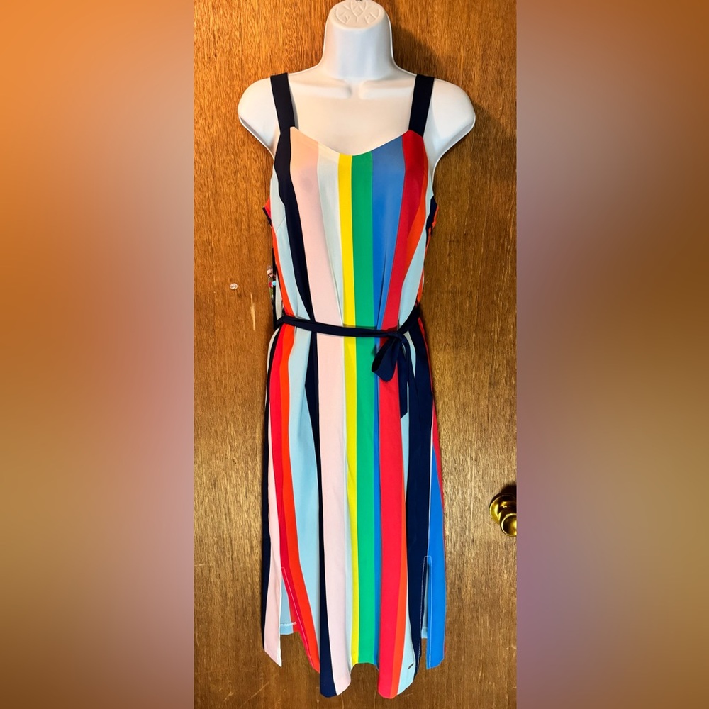Tommy Hilfiger dress in fun multicolor vertical stripes in an XS